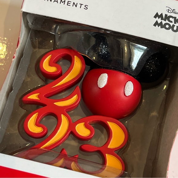 HALLMARK MICKEY MOUSE 2007 Christmas Ornaments “Style With A Smile” And “2023”. - Picture 16 of 17